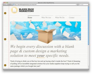 BlankPage website design by Swerve Design Toronto