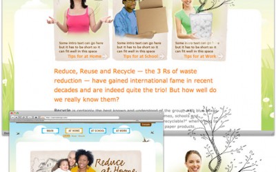 Ministry of the Environment: Reduce, Reuse & Recycle. Website Design