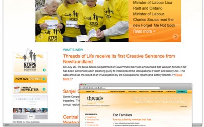 Threads of Life Web Site Design