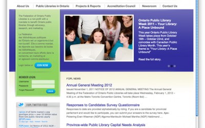 Federation of Ontario Public Libraries Website Design