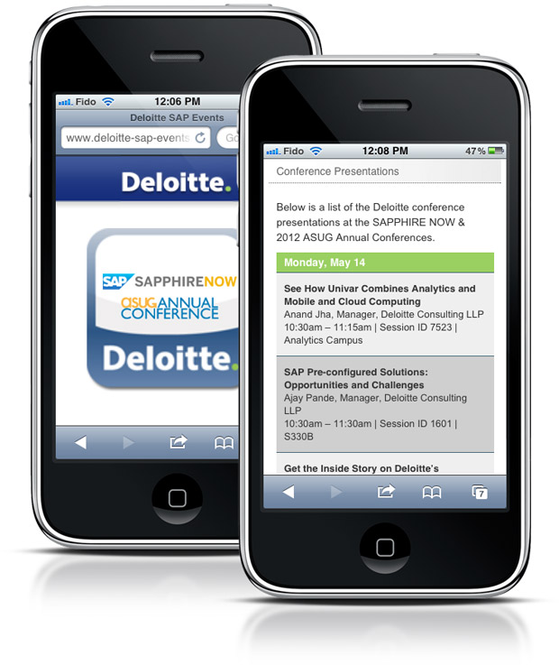 Deloitte SAP Mobile Site