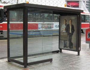Transit shelter poster design