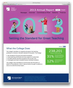 Ontario College of Teachers 2013 annual report