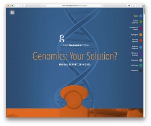 Ontario Genomics website design by Swerve