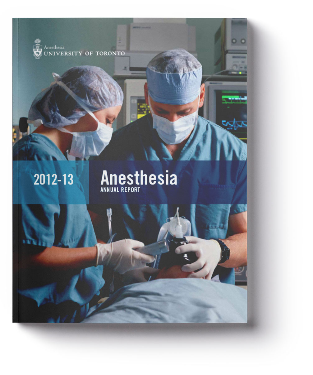 UofT Anesthesia annual report 2012-13 cover