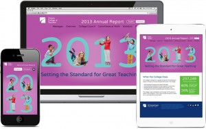 OCT Annual Report on screens