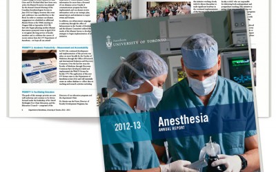 Annual Report Design for UofT’s Department of Anesthesia