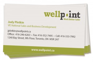 Business card design for Wellpoint