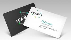 Acamar's business card designs