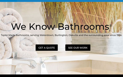 Web Design for Custom Bathrooms