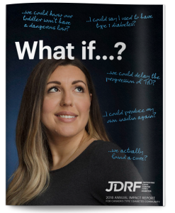 JDRF 2018 Impact Report, cover