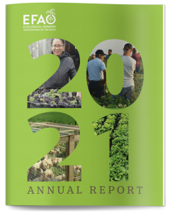 Cover design of EFAO's 2021 annual report