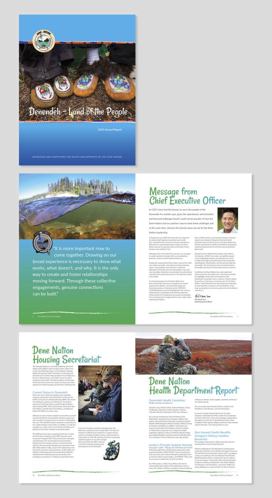 Dene Nation 2023 Annual Report design