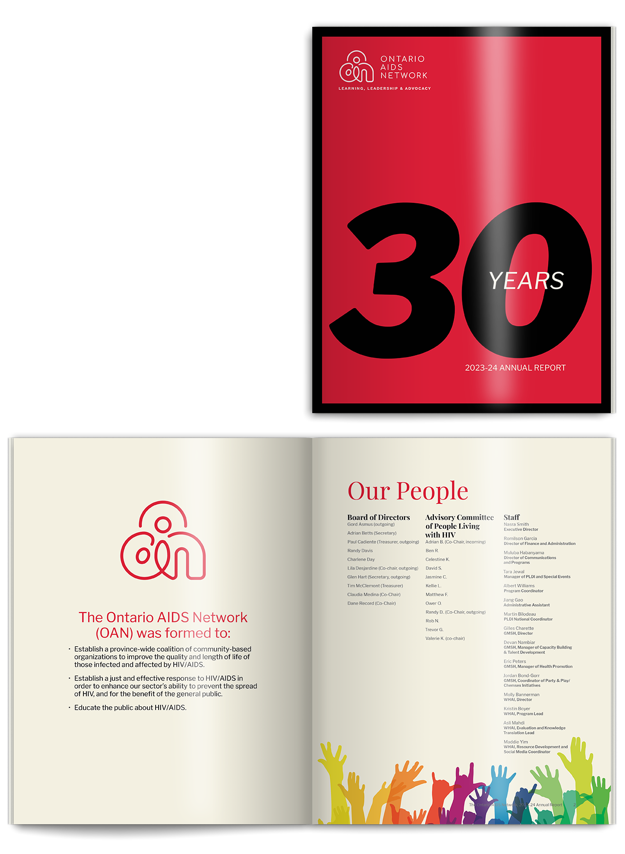 Ontario Aids Network 2023-24 annual report design